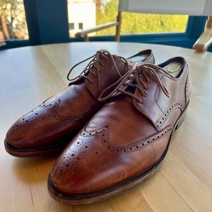 Men’s Cole Hann Brogue Derby leather shoes in cognac size 12